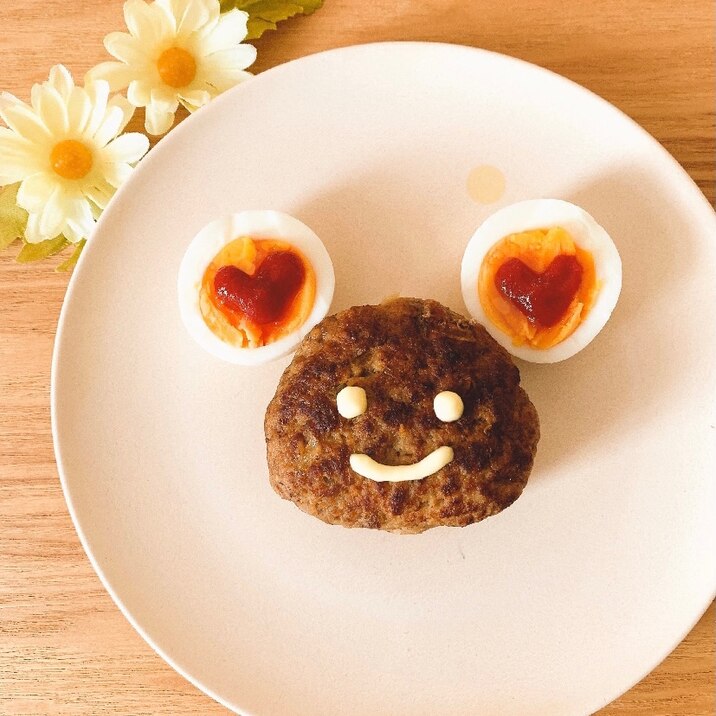 落書きꕤゆで卵ハンバーグのミッキーorくまさん レシピ 作り方 By Sweet Sweet 楽天レシピ 落書きꕤゆで卵ハンバーグのミッキーorくまさん レシピ 作り方 By Sweet Sweet 楽天レシピ